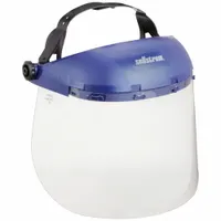 SELLSTROM Face Shield: Clear, Uncoated, Reusable, 16 in Visor Wd, 8 in Visor Ht, Acetate (MPN S39120)