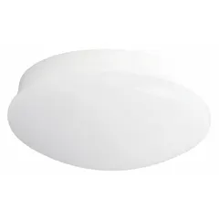 This ceiling-mount LED retrofit spin light features a white polyethylene housing and acrylic lens, delivering 1600 lumens at 22 watts with a 4000K color temperature. It operates on 120V AC and includes a SPEEDMOUNT® bracket for installation. Suitable for general illumination in indoor commercial or residential spaces such as offices, hallways, and utility rooms.