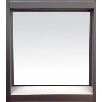 PORTA-FAB Cleanroom Window, 36 in x 43 1/2 in, Aluminum Frame - Windows & Frames for Cleanrooms