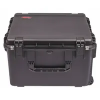 SKB Protective Case: 24 in x 24 in x 14 in Inside, No Foam, Black, 2 Wheels, 25 lb Wt, IP67, Latches (MPN 3I-2424-14BE)