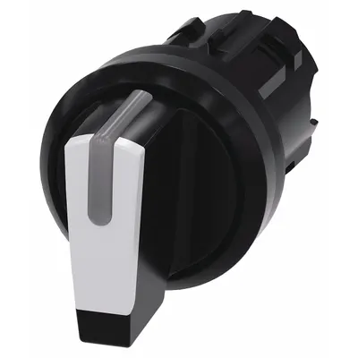 Siemens Short-Handled Selector Switch: 22 mm Panel Mount Size, 3 Positions - Illuminated Selector-Switch Operators