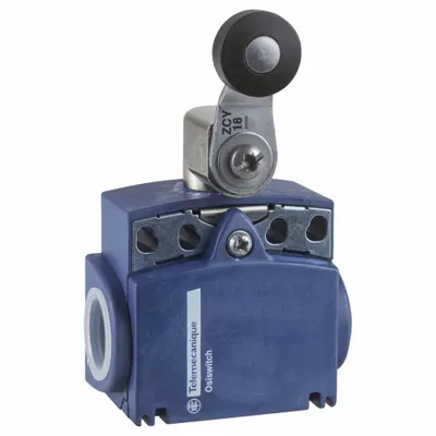 TELEMECANIQUE SENSORS Limit Switch: 90°, Roller Lever, XCKT, 0.22 in Roller Wd - Roller Lever-Arm Limit Switches