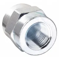 Hydraulic Hose Adapter: 3/8 in x 3/8 in Fitting Size, Female x Female, NPTF x NPTF x NPTF, Rigid (MPN FZ1614)