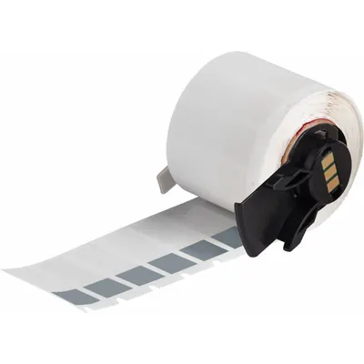 BRADY Wraparound Label: 1 1/2 in x 1/2 in, 1/2 in, Vinyl, Gray (Matte) - Brady Precut Label Rolls