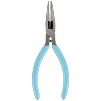Long Nose Plier: ESD-Safe, 1 1/4 in Max Jaw Opening, 5 1/2 in Overall Lg, 1 3/4 in Jaw Lg, Serrated (MPN SN55VN)