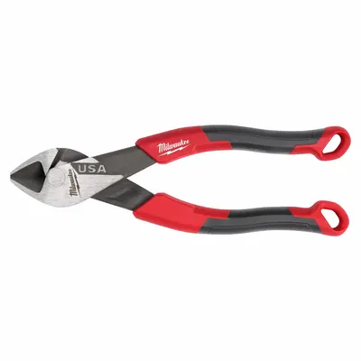 MILWAUKEE Comfort Grip Plier: Flush, Straight, Oval, 5/8 in Jaw Lg, 1 1/8 in Jaw Wd - Flush-Cut Diagonal-Cutting Pliers