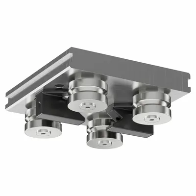 HEPCOMOTION Carriage: For 20 mm Rail Wd, Roller, GV3 Std Carriage, 22.4 mm Carriage Ht - HepcoMotion GV3 Roller Carriages