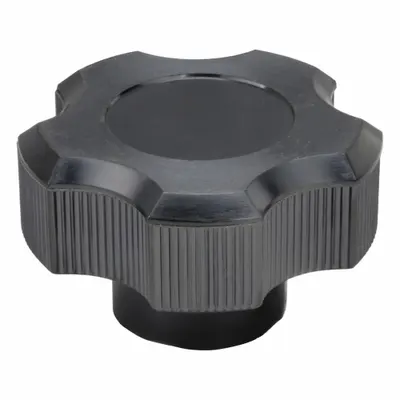 DAVIES Hand Knob: 5 Point, Thermoset, 5/16"-18 Thread, 60 mm Thread Lg - 5-Arm Knobs with Threaded Hole