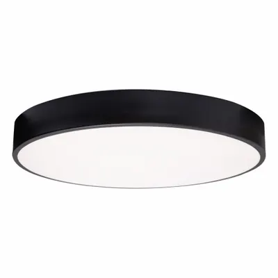AFX INC. Flush Mount: 19 in Dia, Black, 2 1/2 in Ht, 2,000 lm, 2700K/3000K/3500K/4000K/5000K - Bailey Flush-Mount Lights