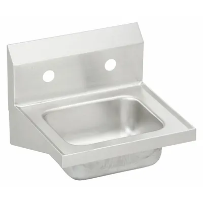 ELKAY Hand Wash Sink: 1 Stations, 6 in Bowl Dp, 12 in Bowl Lg, 9 1/4 in Bowl Wd - One-Station Wall-Mounted Hand Sinks without Faucets