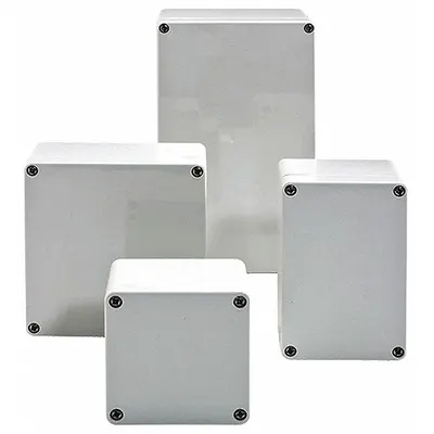WIEGMANN Enclosure: Polycarbonate, 4 in x 4 in x 3 in, NEMA 4X, Solid Cover - Nonmetallic Enclosures