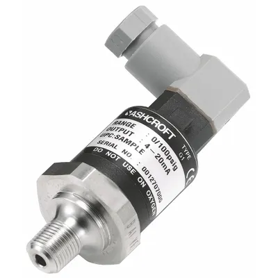 ASHCROFT Pressure Transmitter: -15 psi to 30 psi, 1 to 5V DC - Pressure Transmitters with 4-Pin Mini-DIN Connector