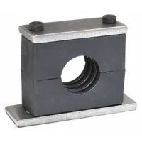 BEHRINGER PIPE SYSTEMS Vibration-Dampening Beta Clamp: Ribbed Bore, Steel Clamp, For 1 Lines (MPN SH41050-PP)