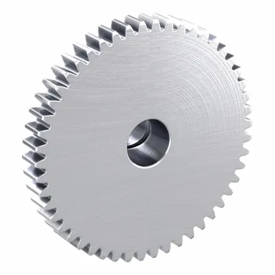 KHK GEARS F-Loc Spur Gear: Module m 1, 50 Teeth, 10 mm Bore Dia, Stainless Steel - Metric Spur Gears with Locking Hub
