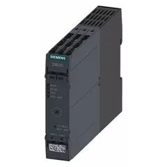This Siemens non-reversing starter provides electronic overload protection for 3-phase motors up to 2 A at 24V DC. It includes an LED status indicator and 1NO/1NC auxiliary contacts. Suitable for starting and protecting small motors in industrial automation, conveyor systems, and pump applications.