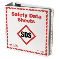 Binder: Safety Data Sheets, 2 1/2 in Binder Ring Size, 12 in Overall Ht, 3 in Overall Dp, Red, GHS (MPN GHS1049)