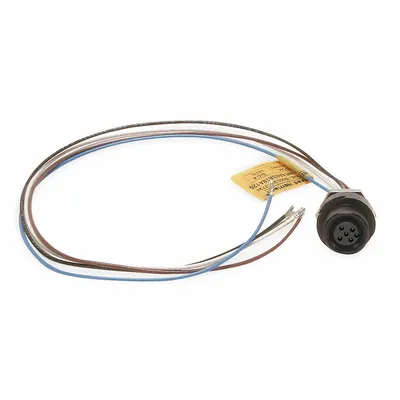 BRAD HARRISON Internal Thread Receptacle: 120070, 1/4"-18 Mounting Thread Size, 1 ft Wire Lg - Actuator & Sensor Receptacles