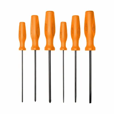 MAYHEW Screwdriver Set: 1-10 Pieces, 6 Pieces, Phillips/Slotted Tip, 16 in Overall Lg - General Purpose Screwdriver Sets