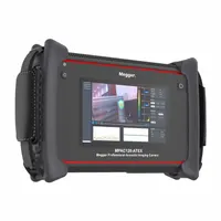 The MEGGER MPAC128 is a digital, ATEX-rated intrinsically safe acoustic imaging camera with a 7-inch display. It is designed for partial discharge testing and detection of airborne ultrasound in hazardous environments. Maximum acoustic measurement is 132.5 dBA