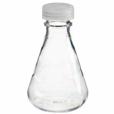 NALGENE Erlenmeyer Flask: Erlenmeyer, Polycarbonate, 250 mL, 8.45 fl oz, Non-Sterile - Plastic Erlenmeyer Flasks
