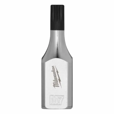 MILWAUKEE Bit Socket: 3/8 in Drive Size, Triple Square Tip, 7 mm Tip Size - Square Bit Sockets