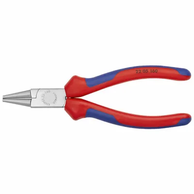 KNIPEX Round Nose Plier: 1 3/16 in Max Jaw Opening, 6 1/4 in Overall Lg, 1 1/4 in Jaw Lg - Round-Nose Pliers