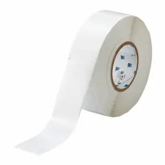 White matte vinyl wraparound label for permanent identification of wires from 1 AWG to 10 AWG. Precut to 3 3/4 in x 2 in for use with i7100 printer series and IP-R4302 ribbon. Suitable for marking cables in electrical panels and industrial equipment.