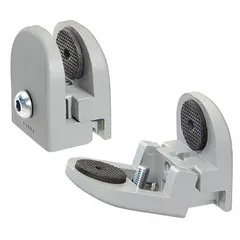 This panel support clamp from ELESA is used to secure and guide panels in industrial enclosures and machinery. It features a painted gray finish and has an overall length of 1 3/8 in.