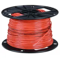 16 AWG stranded copper conductor with TFFN insulation, rated 600 V. Orange jacket, 500 ft length. Suitable for general-purpose wiring in residential and commercial buildings, including control circuits, lighting, and appliance wiring