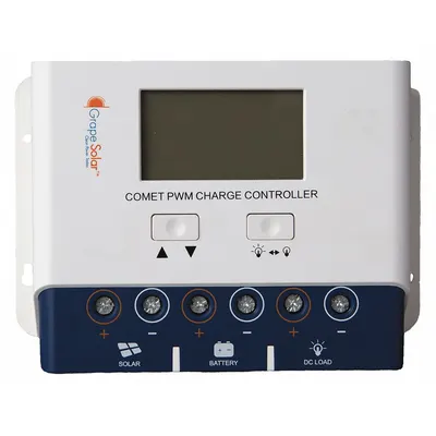 GRAPE SOLAR Solar Charge Controller: 40 A Max Current, 24 V DC Max Solar Input Volt - Solar Charge Controllers