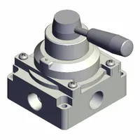 Hand Valve: VH Series, Lever Actuator, 1/2 in NPT, Side-Ported Body, 1 MPa Op Pressure - Max (MPN VH400-N04)