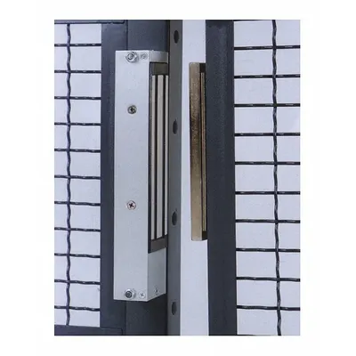 WIRECRAFTERS Electro-Magnetic Lock: Lock, Powder-Coated, Steel, Gray, Mounting Hardware - Door Locks & Latches for WireCrafters Wire Partitions