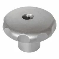 JW WINCO Quick Release Hand Knobs: Fluted, Stainless Steel, 5/16"-18 Thread, 1.14 in Thread Lg (MPN 5TFR6S)