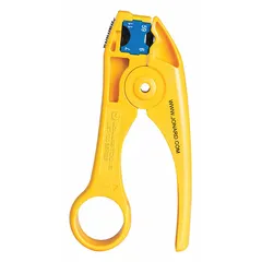 Coax Cable Stripper: 0.4 in to 0.4 in, RG-59/6/RG-7/11, For RG-59/RG-6/RG-7 Cable Designation, Cut (MPN UST-125). Key specifications — attr77105: RG-7/11; attr77080: RG-7; attr77086: No; attr77064: Carbon Steel; attr77072: RG59/6 and 7/11; attr77083: Blue; attr77085: Standard; attr77052: UST-125.