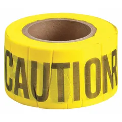 APPROVED VENDOR Caution Do Not Enter Barrier Tape, 3 in x 150 ft, Wood Fiber