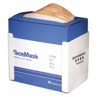 BOWMAN DISPENSERS Face Mask Dispenser: Powder Coated Steel, White, 6 in H x 8 in W x 5 1/4 in D (MPN FB-040)