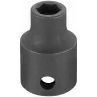 WESTWARD Impact Socket: 3/8 in Drive Size, SAE, 1/4 in Socket Size, 6-Point, Std, No Thin Wall