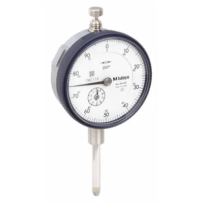 MITUTOYO Dial Indicator - Lug Back: 0 in to 1 in, Inch, Plunger, 0.001 in Accuracy - Continuous Reading Back Lug Dial Indicators