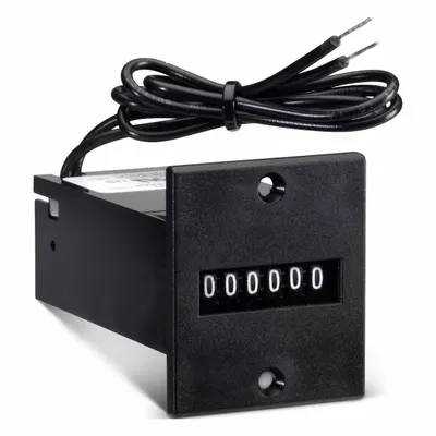 TRUMETER Electromechanical Counter: Front Panel Mounting, 1 3/4 in x 1 1/2 in - Electromechanical Counters