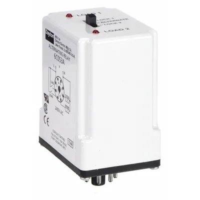Dayton Alternating Relay: Socket Mount, 240V AC, 8 Pin - Socket-Mounted Alternating Relays