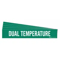 Pipe Marker: Dual Temp, Green, White, Fits 8 in and Larger Pipe O.D., 1 Pipe Markers, 5 PK (MPN 7353-1HV-PK)