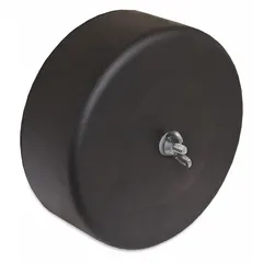This air filter assembly filters incoming air to protect internal components from dust and debris. It is used in air compressors to maintain efficient operation and extend equipment life.