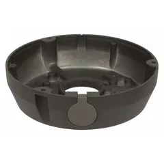 Aluminum junction box in gray finish for cable management and screw mounting. Includes mounting hardware. Compatible with Transcendent series bullet cameras, model VTC-THT2RMS. Used to protect and organize cable connections in surveillance installations.