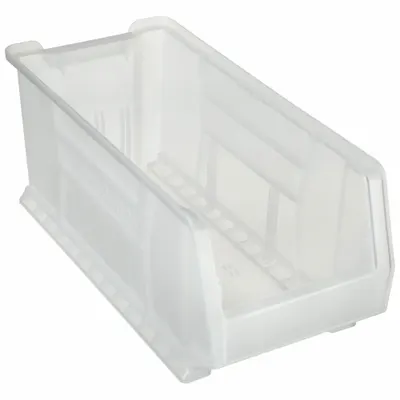 AKRO-MILS Clearview Hopper Bin, 11 in x 10 in, Clear, Stacking Capable - Clearview Hopper Bins
