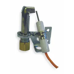 This Robertshaw pilot assembly is designed for natural gas applications, including furnaces, boilers, and water heaters. It includes a flame sensor and is compatible with the Uni-Line® 1900-1970 series. The assembly replaces OEM part number 5SHL-1.