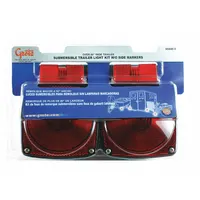 GROTE Trailer Lighting Kit: Incandescent, Trailer Light, Red, Square, 4 1/2 in Overall Ht, Bracket (MPN 65440-5)