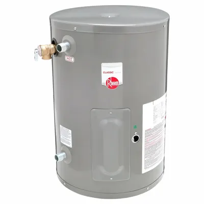 RHEEM Electric Water Heater: 120V AC, 10 gal, 2,000 W, Single Phase, 23 in Ht - Compact Commercial Electric Water Heaters