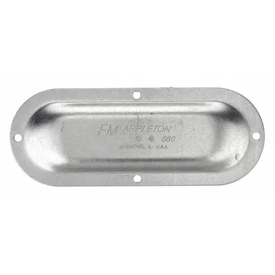 APPLETON ELECTRIC Covers for Conduit Access Fitting: Steel, FM8, 2 1/2 in_3 in Trade Size - Covers for Conduit Access Fittings