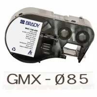 Combined Label and Ribbon Cartridge: 3/4 in, 16 ft, Cryogenic Autoclavable Nylon, Black on White (MPN M4C-750-499)