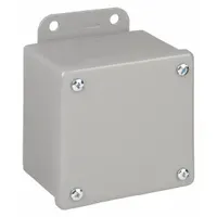 HOFFMAN Enclosure: Steel, 4 in x 4 in x 3 in, NEMA 12/13, Solid Cover, Screw On (MPN A404SC)